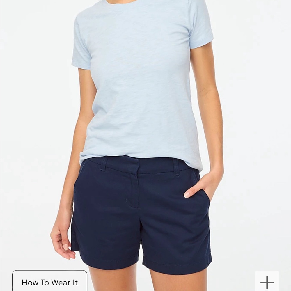J Crew women’s navy blue chino shorts size 2